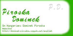 piroska dominek business card